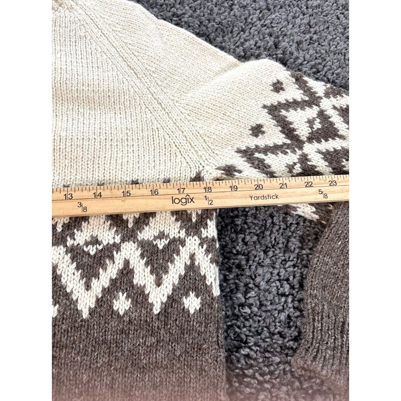 Vintage Rapaki Mahana Women Wool Full Zip Cardigan Sweater Size S Knit Ivory Brown Size S / US 4 / IT 40 - 3 Thumbnail