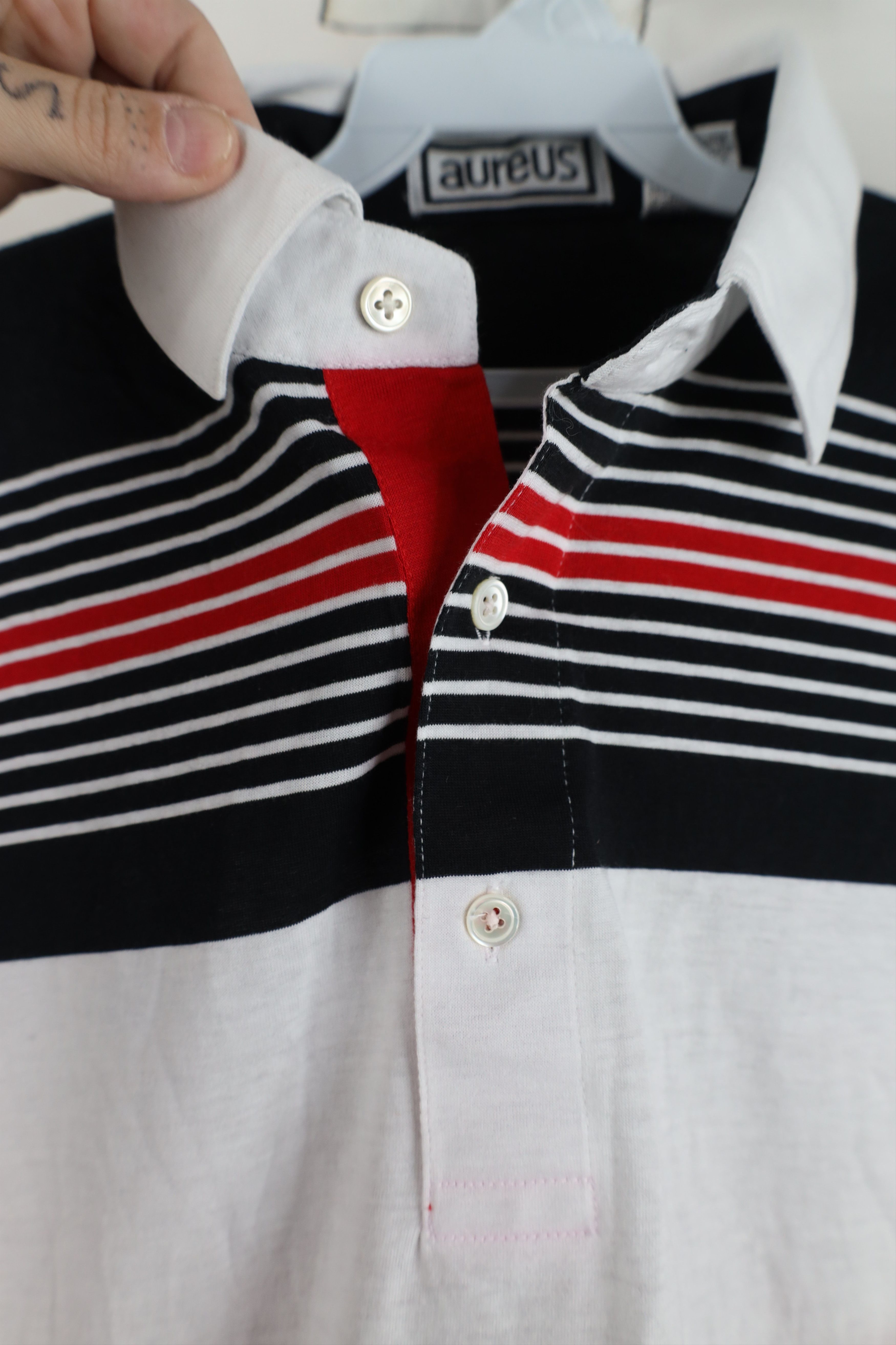 Vintage Vintage 90s Streetwear Block Knit Collared Golf Polo Shirt Size US XL / EU 56 / 4 - 5 Thumbnail
