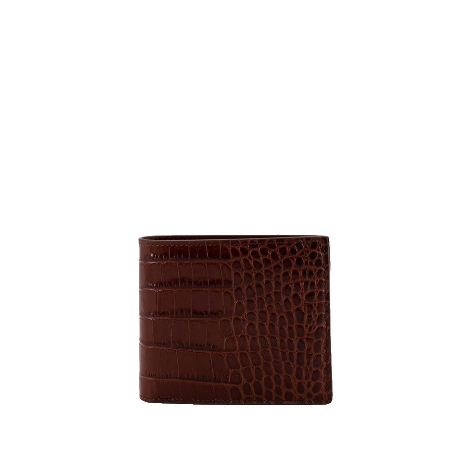 Tom Ford TOM FORD Brown Embossed Leather Wallet New & Authentic Size ONE SIZE - 1 Thumbnail