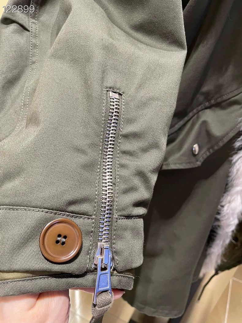 Balenciaga Balenciaga size 34 Army green cotton-padded jacket with fu Size XS / US 0-2 / IT 36-38 - 5 Thumbnail