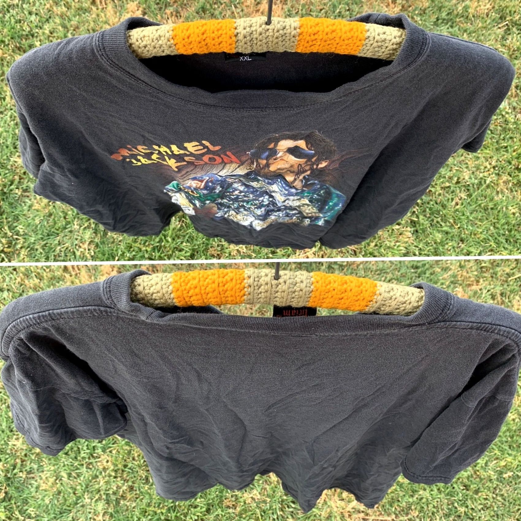 Vintage VINTAGE Michael Jackson T Shirt 2XL Black Cotton Graphic Print See Pics Mens 90s King Of Pop Concert Retro JS Roman Ticiam XXL Size US XXL / EU 58 / 5 - 3 Thumbnail
