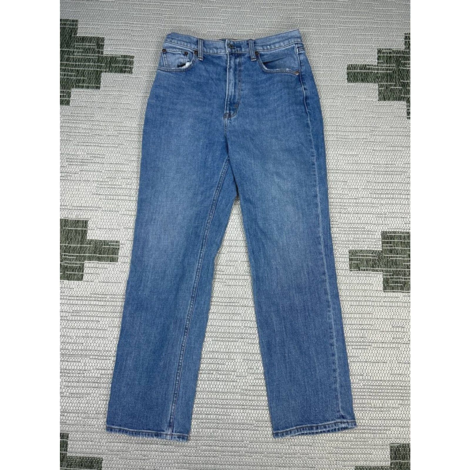 Abercrombie & Fitch Abercrombie & Fitch Jeans Ankle Womens 28x28 Blue 28 Inseam 28in High Rise Straight Ultra 6 XS? Size 28" / US 6 / IT 42 - 2 Thumbnail