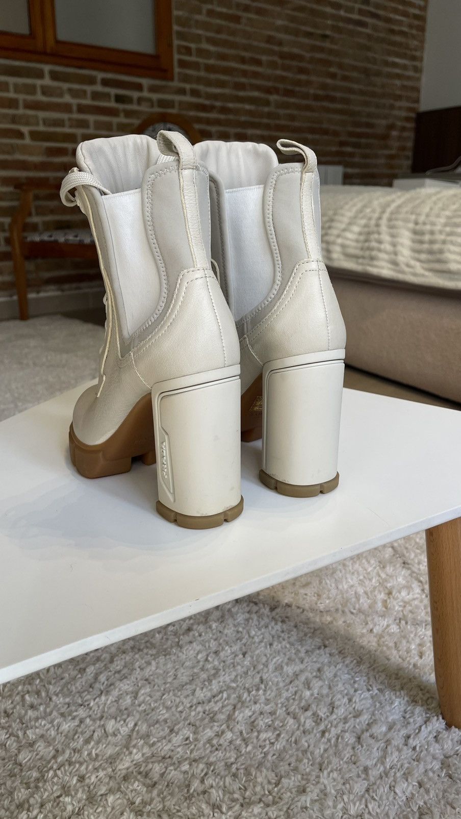 Prada Prada Milano Platform Leather Ankle Boots Size US 8 / IT 38 - 6 Thumbnail