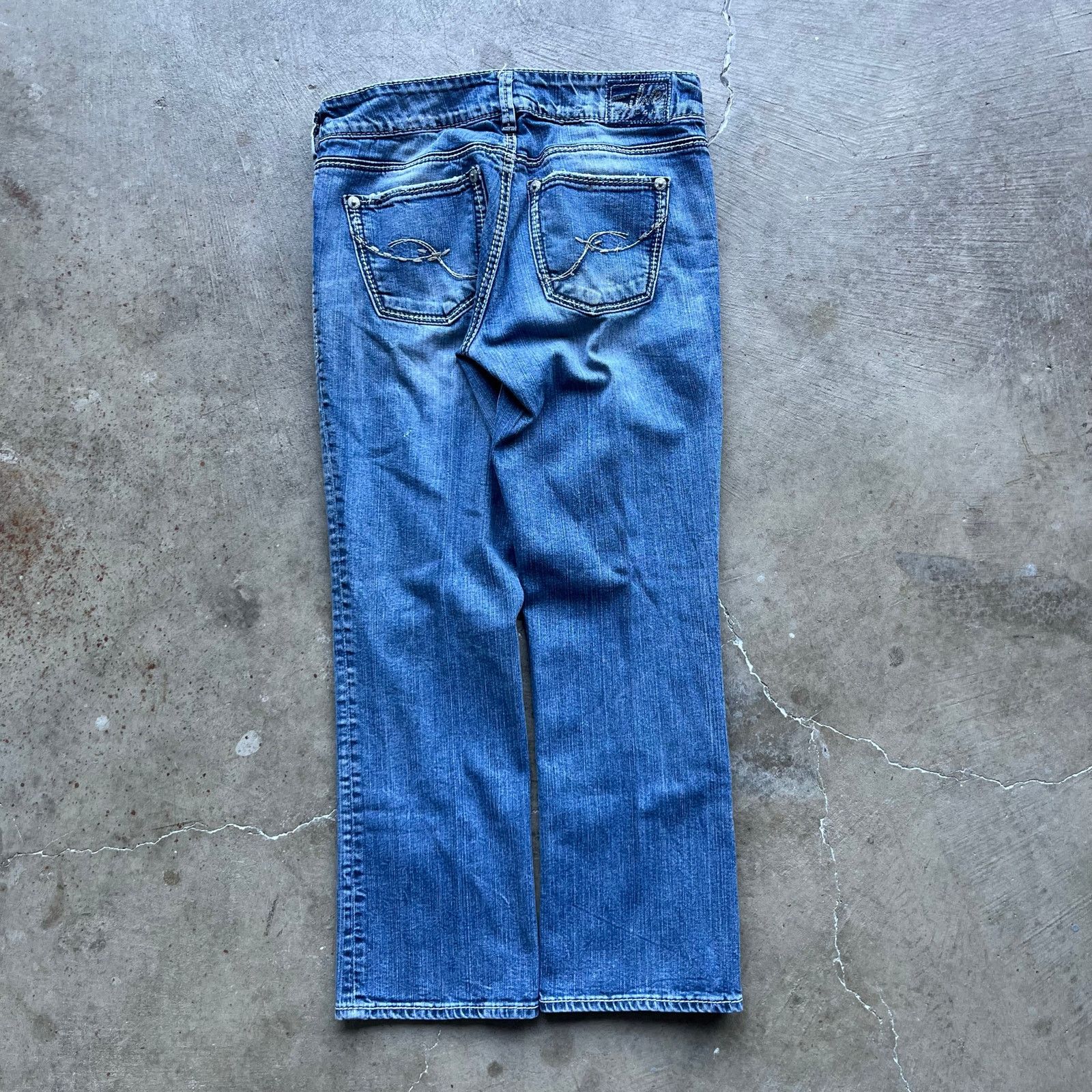 Vintage VINTAGE SILVER BOOTCUT JEANS Y2K 28X26 Size 28" / US 6 / IT 42 - 2 Thumbnail