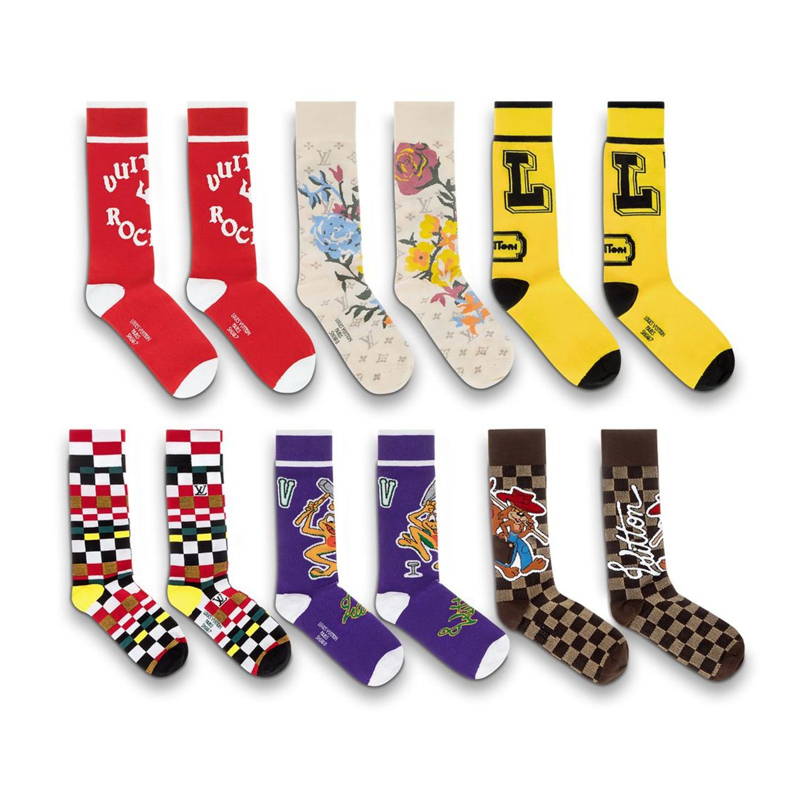 Louis Vuitton Louis Vuitton LV Archives 6 Socks Set Boite Scott Monogram Size ONE SIZE - 4 Thumbnail