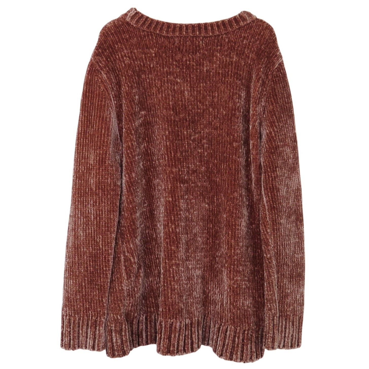 Orvis Orvis Dark Rose Pink Chenille Chunky Knit Sweater Large Size L / US 10 / IT 46 - 2 Thumbnail