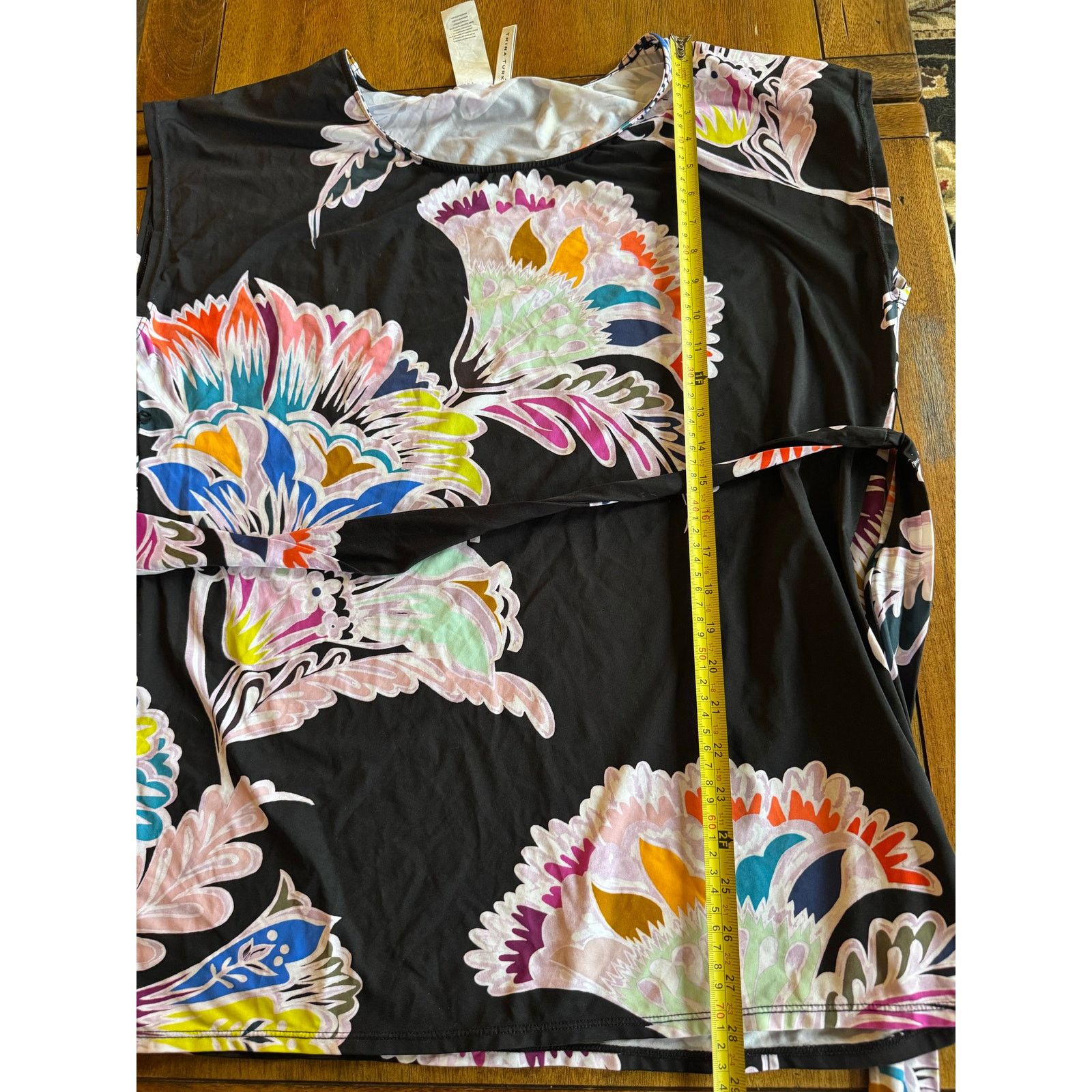 Trina Turk Trina Turk Black Multicolor Floral Belted Tunic Dress XXS Size XXS / US 00 / IT 34 - 8 Thumbnail