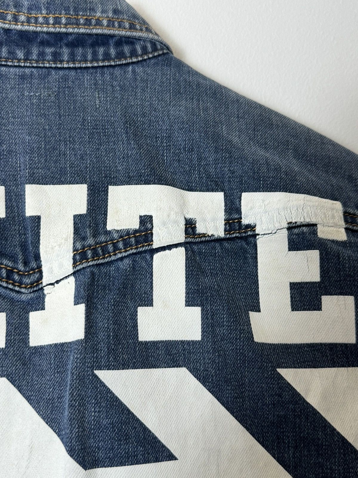 Off-White OFF-WHITE Signature Logo Denim Jacket Size US S / EU 44-46 / 1 - 11 Thumbnail