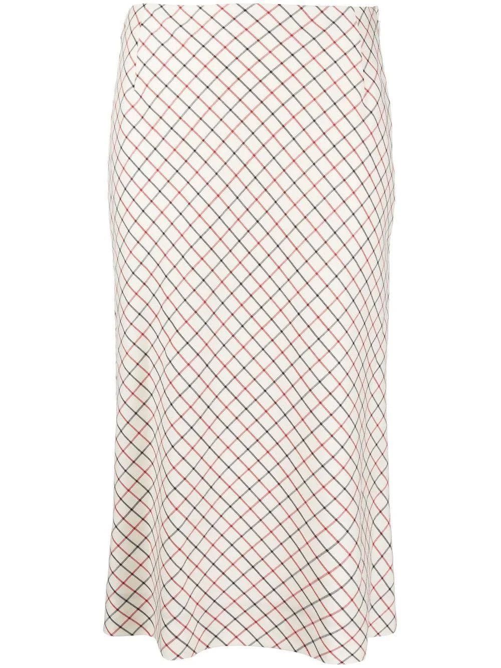 image of Maison Margiela O1W1Db10324 Midi Skirt In White, Women's