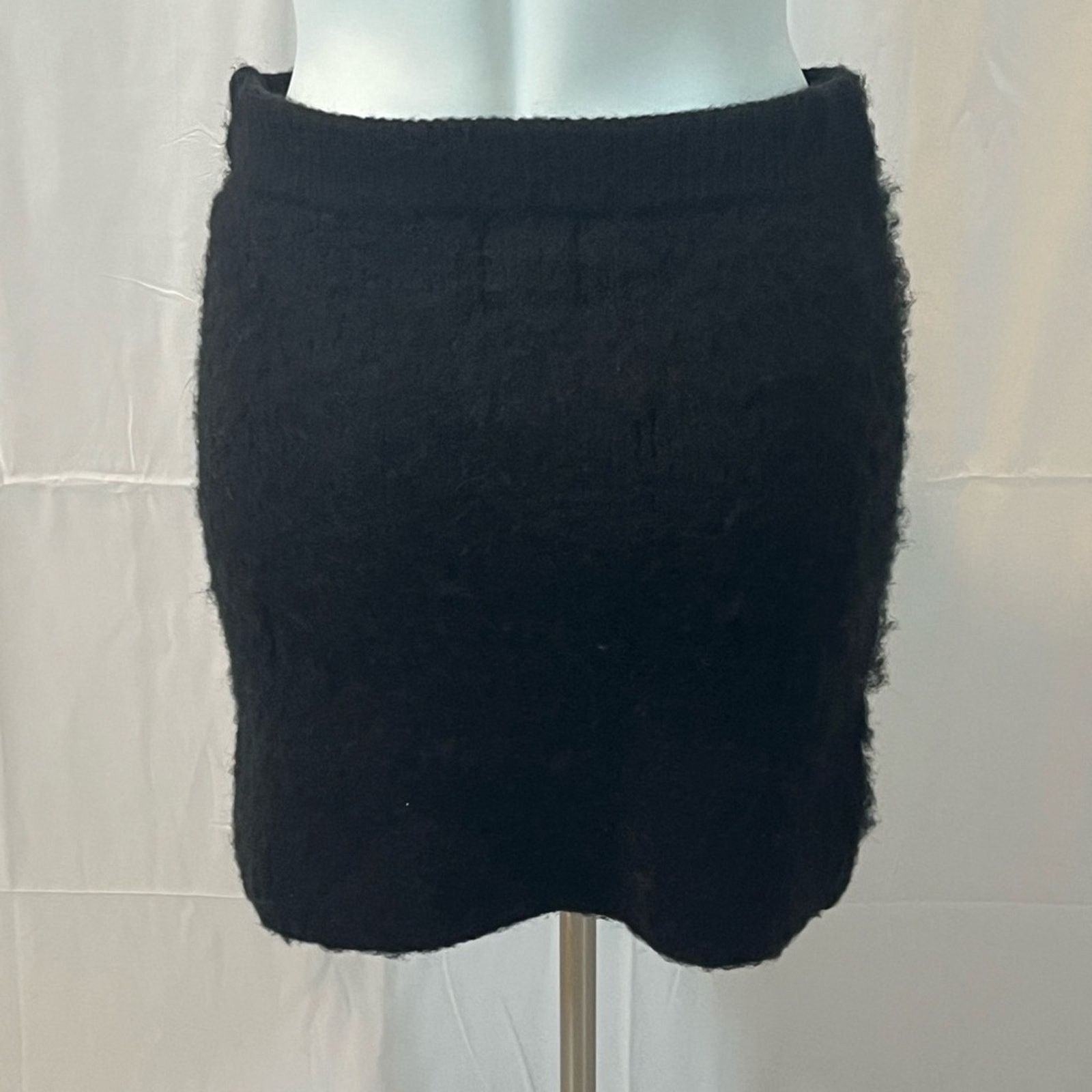 Awful Lot of Cough Syrup Awful Lot Of Cough Syrup Black Mohair Skirt Size 36" / US 14 / IT 50 - 9 Thumbnail