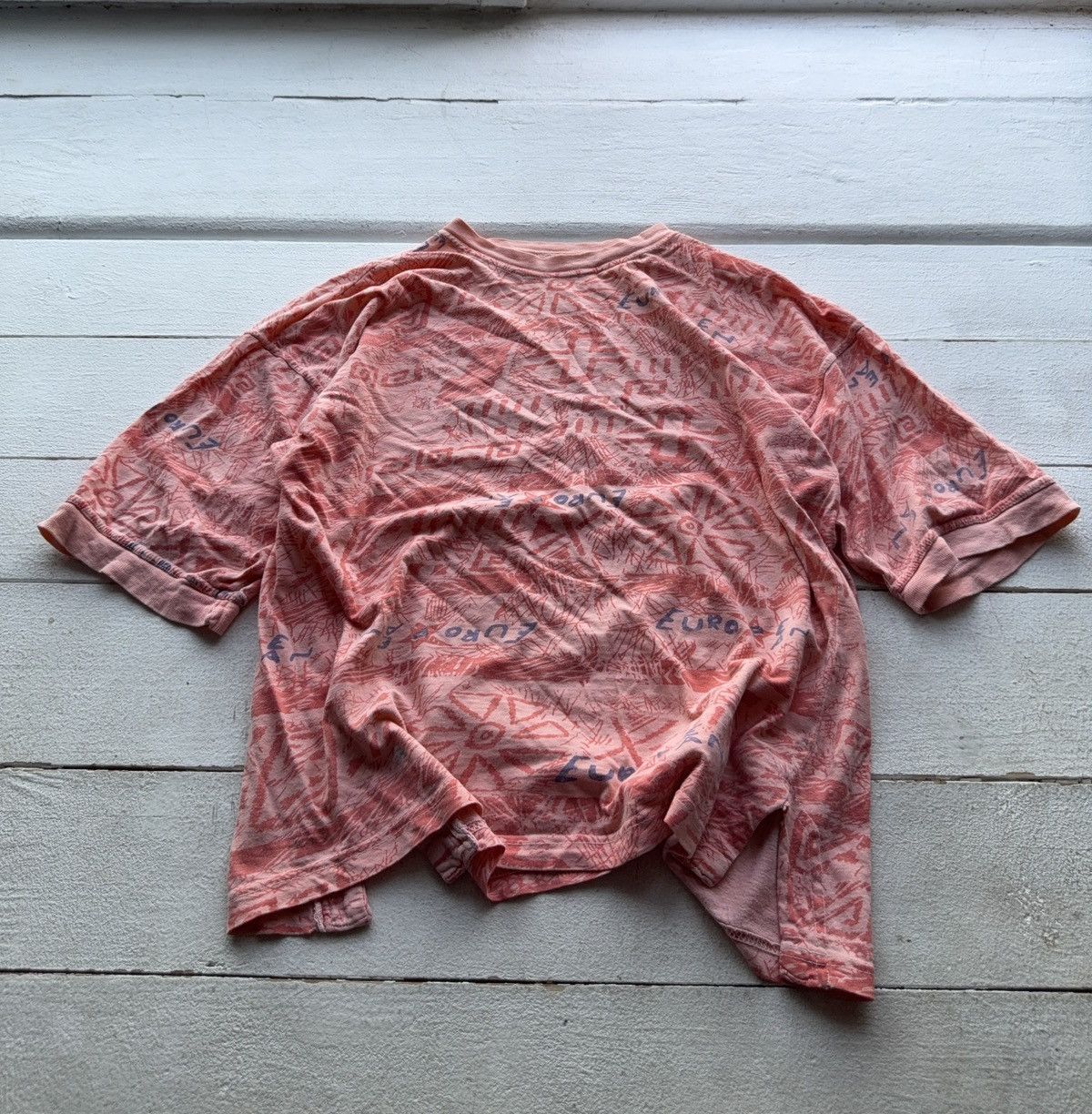 Vintage Vintage Retro 80s Archive European Monogram T shirt Size US S / EU 44-46 / 1 - 1 Thumbnail