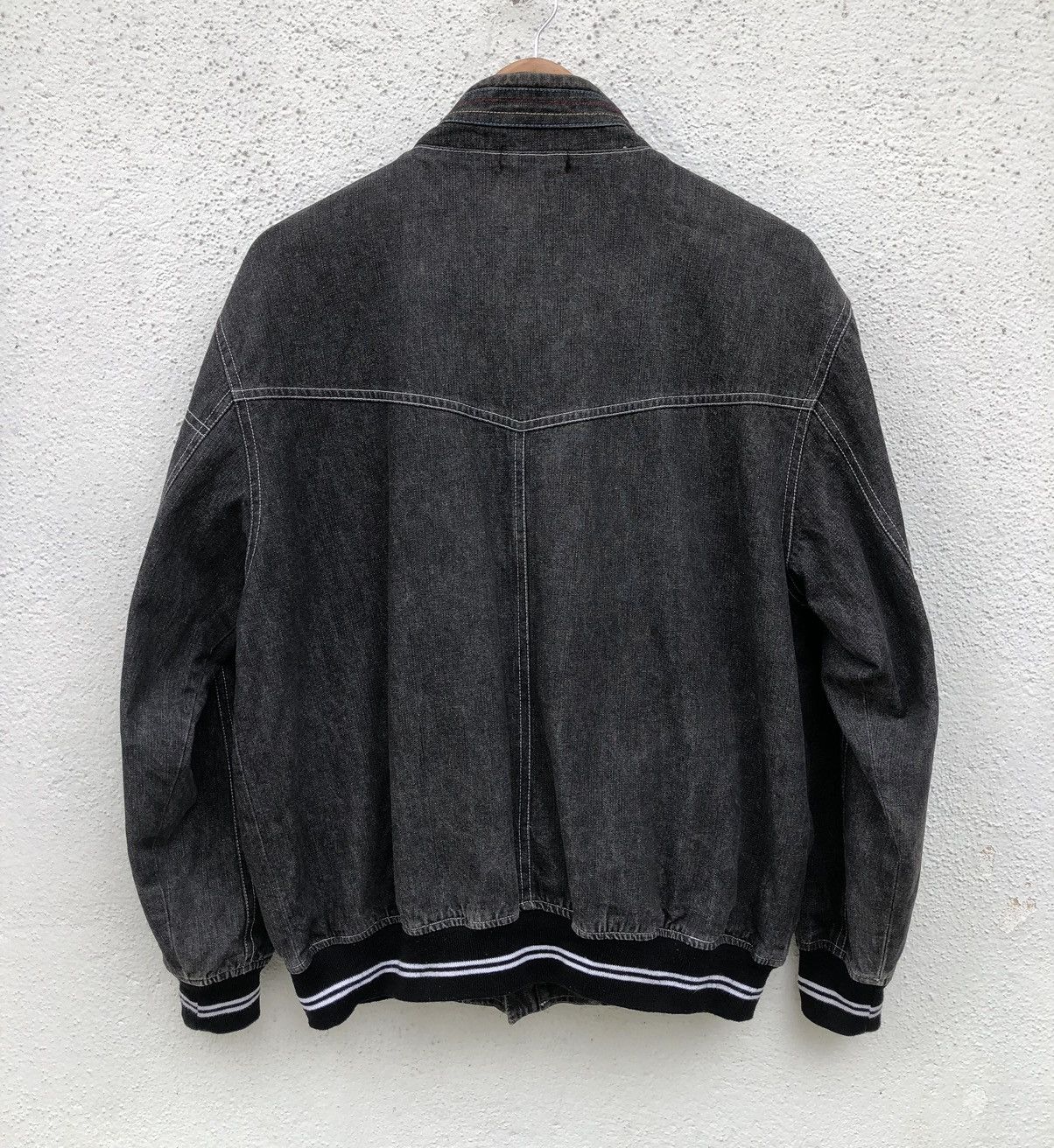 Vintage Vintage BON GIOVANE Denim Zipper Bomber Jacket Size US M / EU 48-50 / 2 - 10 Thumbnail