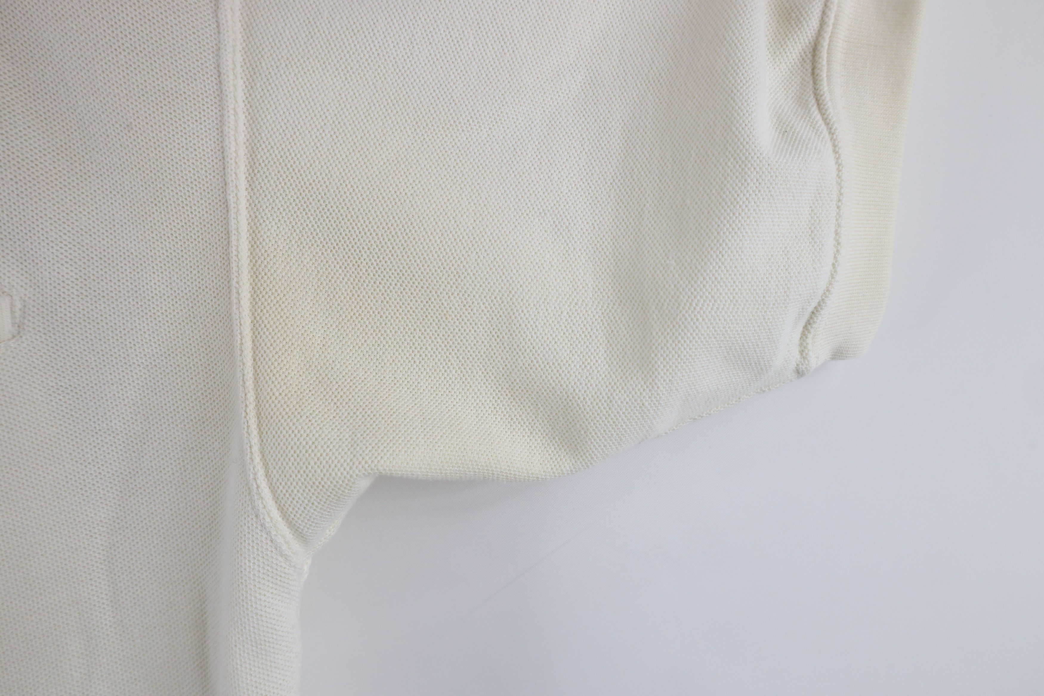 Vintage Vintage 90s Streetwear Pique Cotton Pullover Polo Cream Size US XXL / EU 58 / 5 - 5 Thumbnail