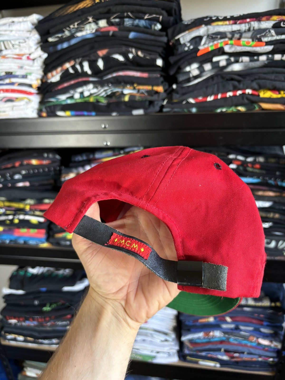 Other Vintage MCM 80s 90s Logo Visor Cap Hat Red Designer Archive Size ONE SIZE - 2 Thumbnail