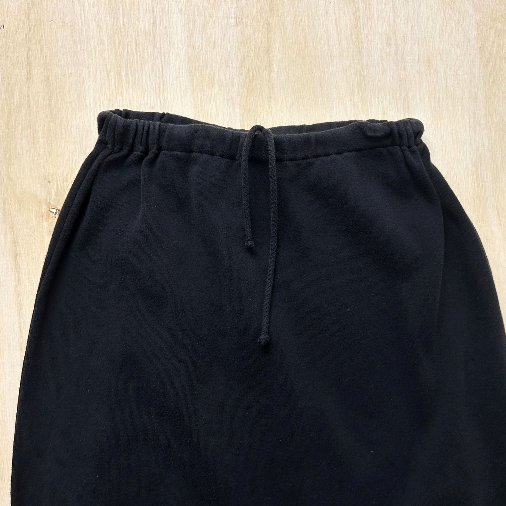 Vintage Joan Vass USA Skirt Womens Medium Black Knit Pencil Midi Elastic Drawstring Size 32" / US 10 / IT 46 - 3 Thumbnail