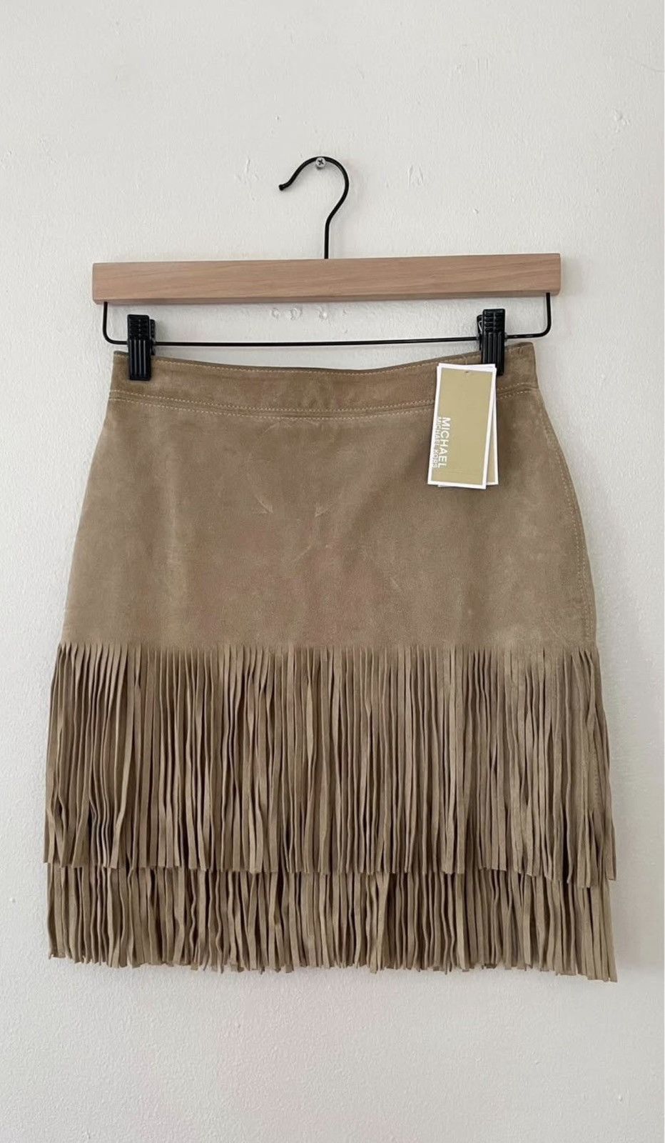 Michael Kors Fringed Suede Skirt Michael Kors Size 24" / US 00 / IT 34 - 1 Thumbnail