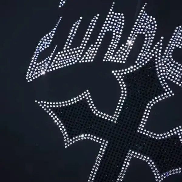 VIBE #16 Y2K Hoodie Rhinestones Size US L / EU 52-54 / 3 - 6 Thumbnail