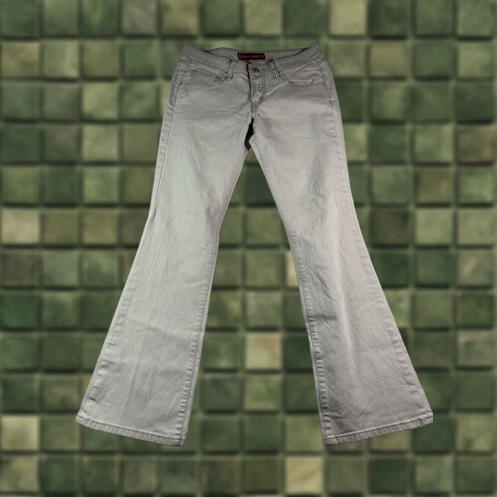 Levi's VINTAGE Levi’s 518 Jeans Women's Superlow Stretch 7JR L=M Bootcut Gray/White Levi's 500 Series Mens Womens Boys Girls Size 28" / US 6 / IT 42 - 1 Thumbnail