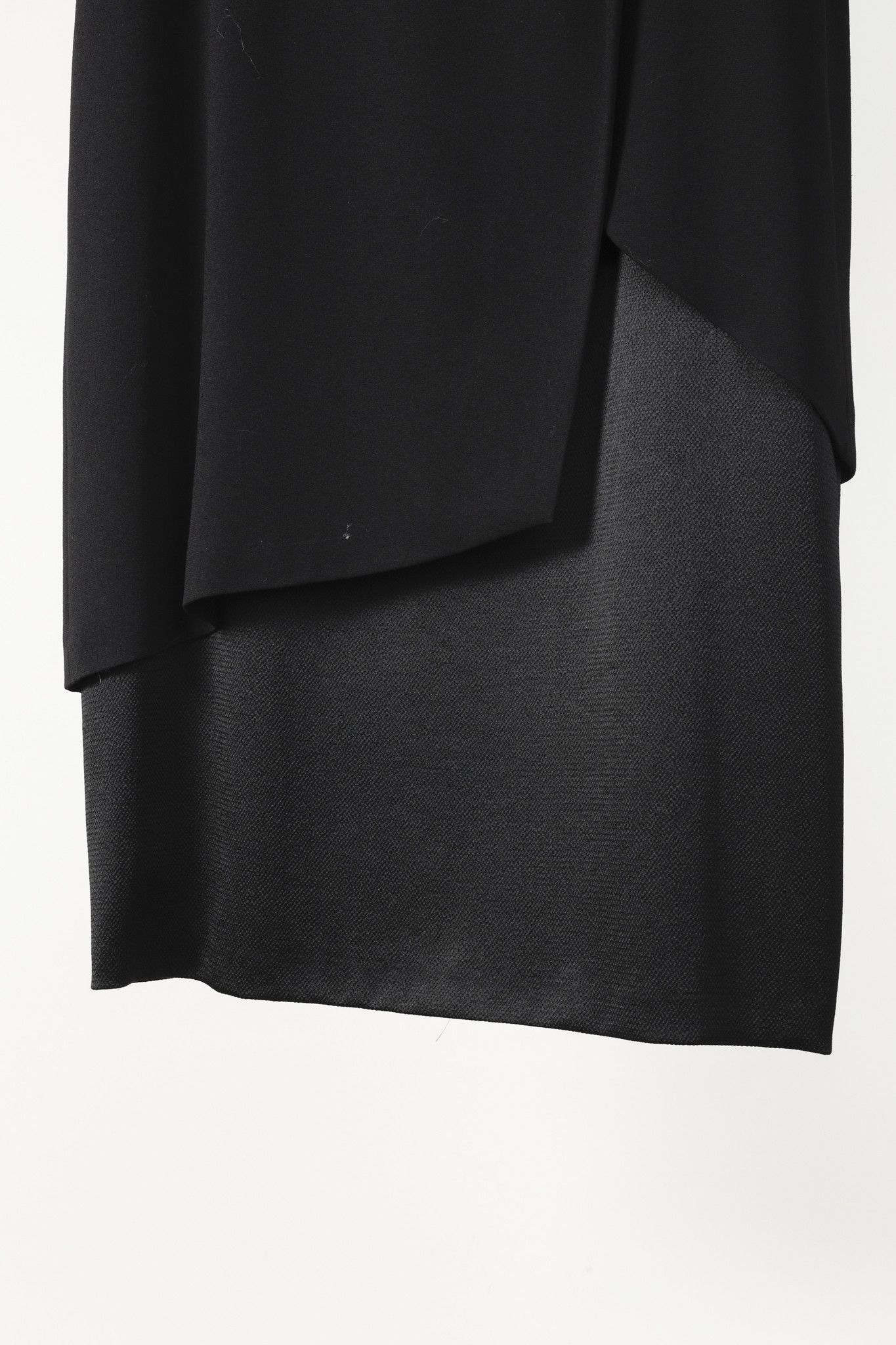 STRENESSE Strenesse Black Crepe and Satin Layered Shift Dress Size XL / US 12-14 / IT 48-50 - 7 Thumbnail
