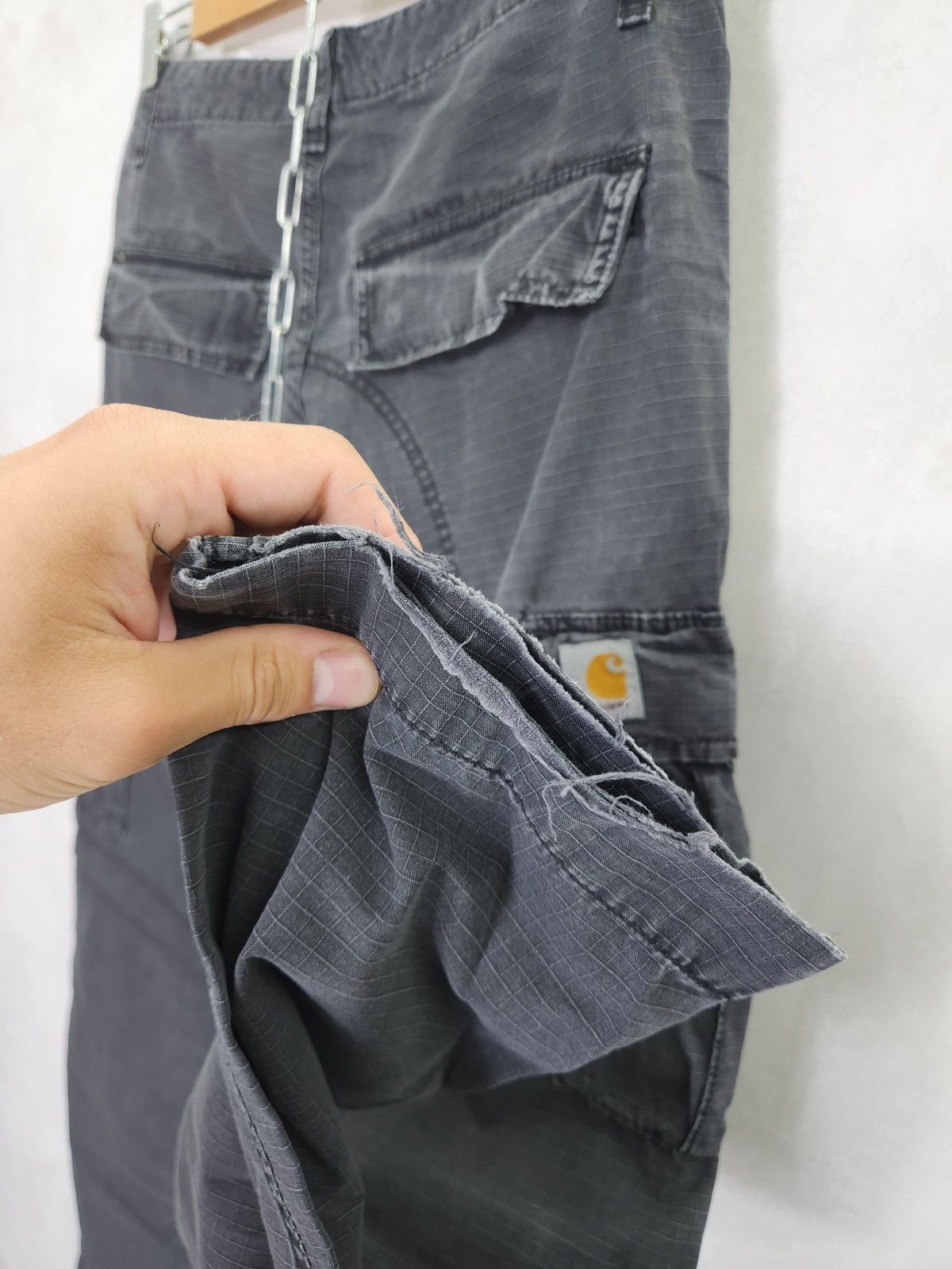 Carhartt × Carhartt Wip × Vintage Vintage 90s Carhartt Slim Cargo Pants distressed 29x32 Size US 29 - 12 Thumbnail
