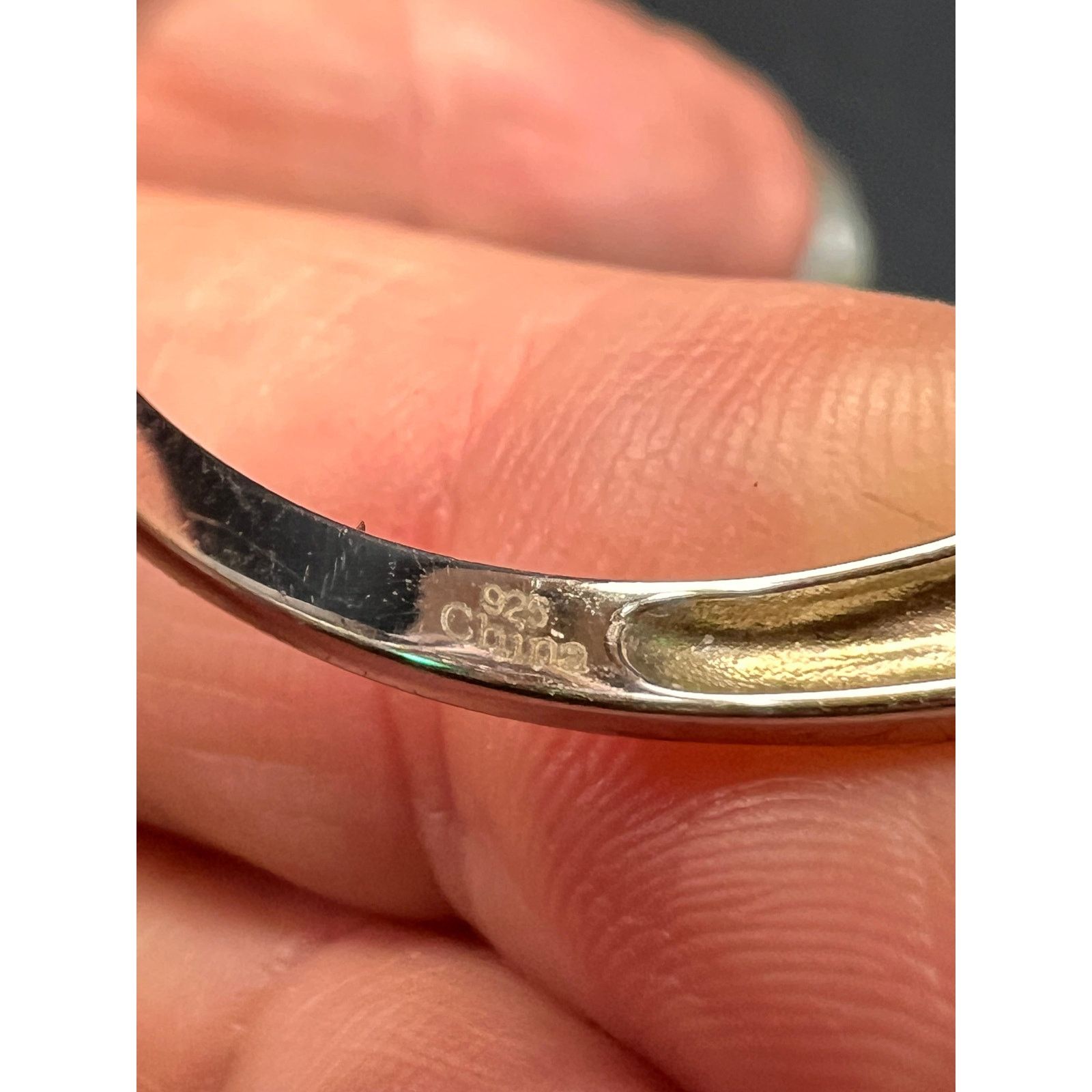 Other Synthetic emerald CZ sterling silver cocktail ring size 9 Size ONE SIZE - 6 Thumbnail