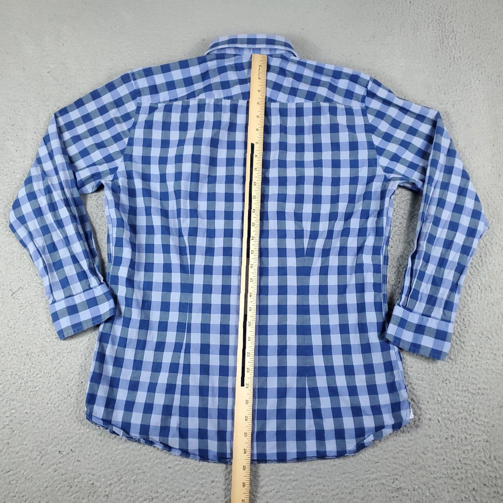 Ted Baker Ted Baker Shirt Mens 16 Blue Check London Casual Button Up Long Sleeve Size US L / EU 52-54 / 3 - 3 Thumbnail