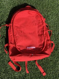 Authentic Supreme Red Backpack Spring Summer 2019 SS19