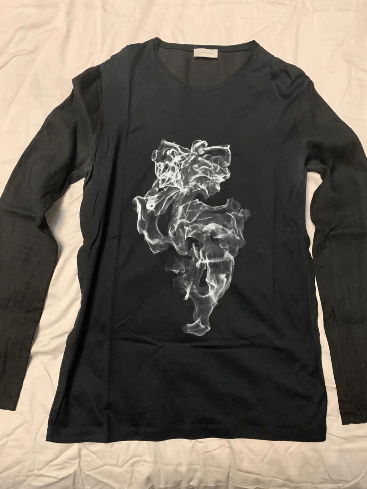 Balenciaga Linen Smoke Print L/S Tee