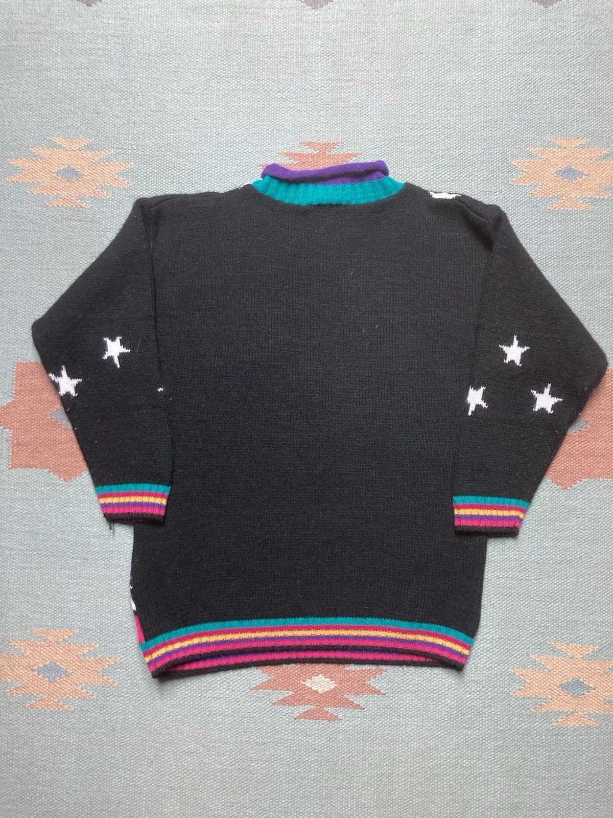 Vintage Heartworks acrylic knit sweater unicorn stars cute 10-12 Size XXS / US 00 / IT 34 - 6 Thumbnail