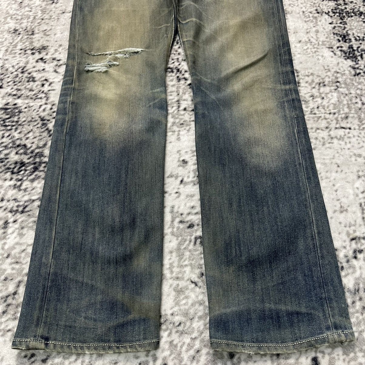 Mastermind Japan × Roen Hydrogen Japan Embroidered Skull Mud Wash Distressed Jeans Size US 31 - 4 Thumbnail