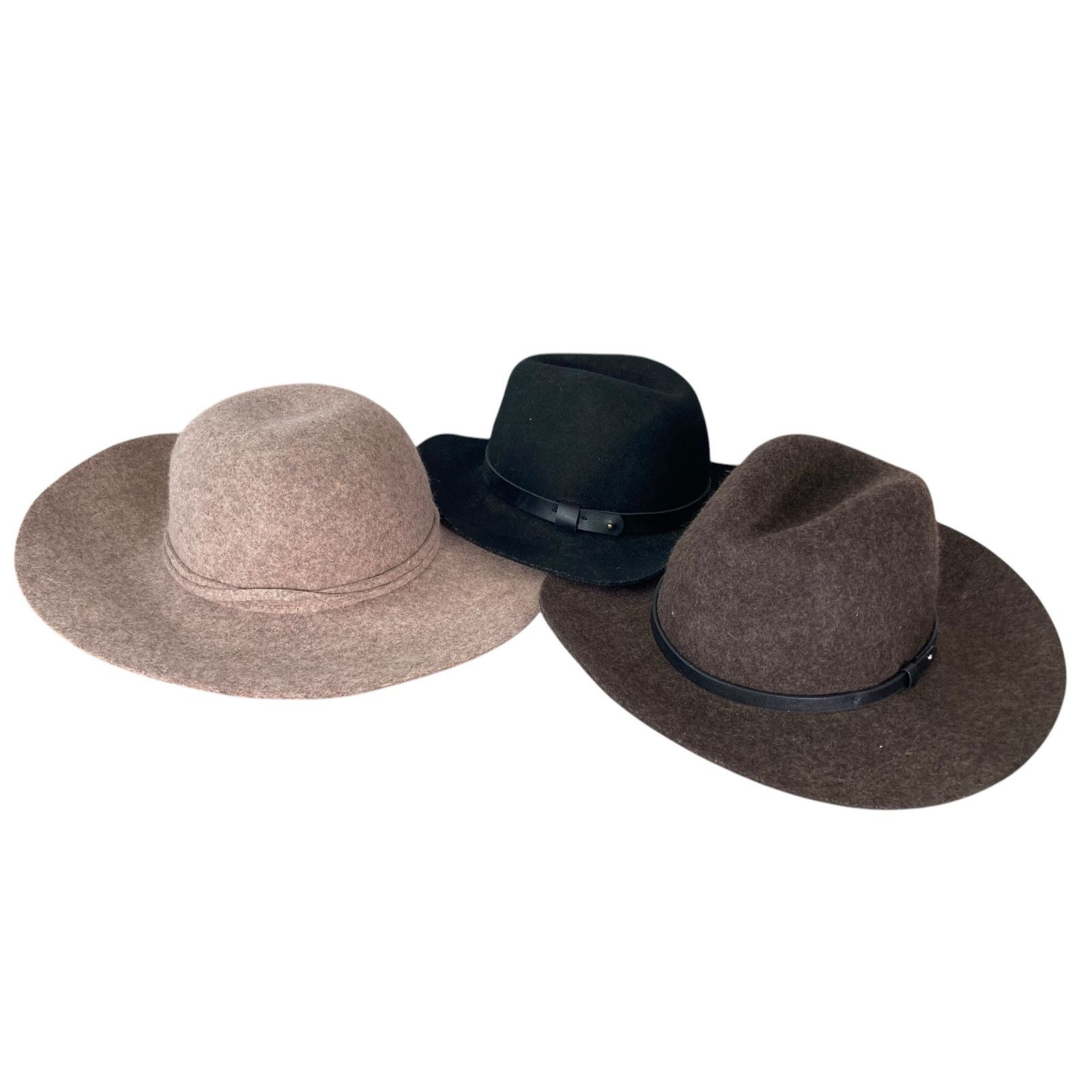 Other Womens Hats Lot of 3 Black Wool Fedora Hat One Size Casual Size ONE SIZE - 1 Thumbnail