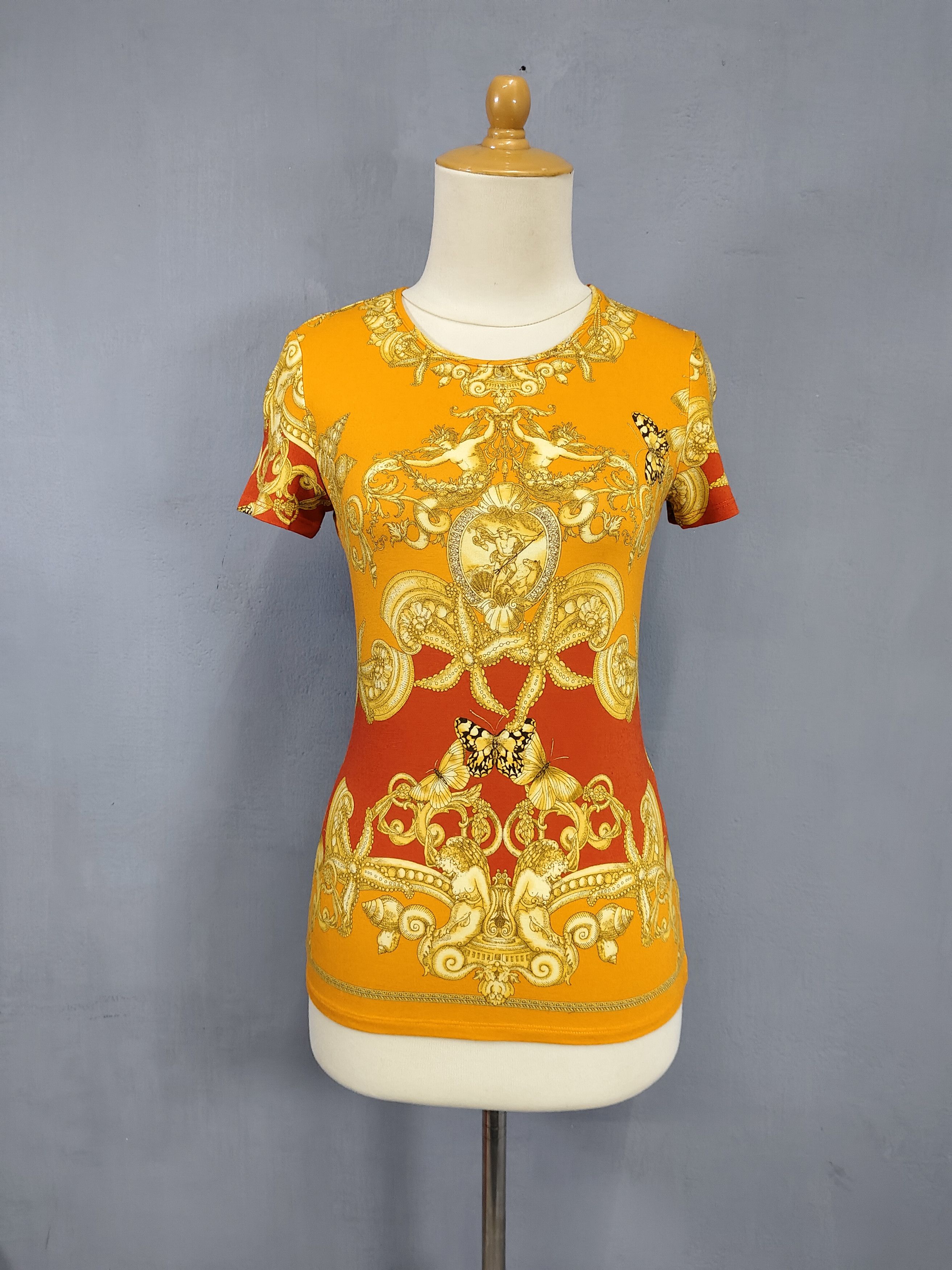 Versace Versace- Glam Style Baroque Marine Starfish Butterfly Tee Size L / US 10 / IT 46 - 14 Thumbnail