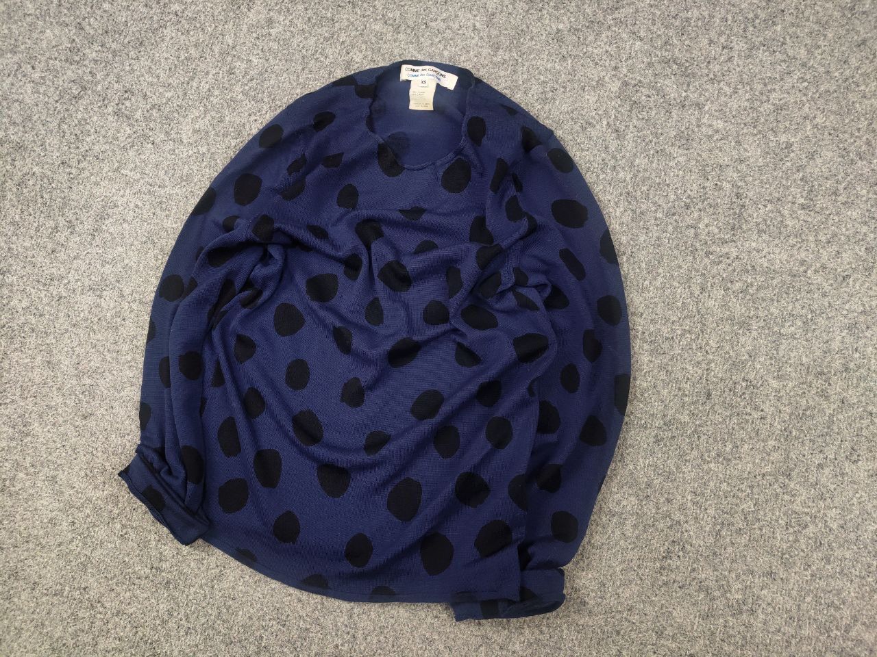 Comme des Garcons Vintage COMME des GARCONS Dot Printed Wool Knit Sweater Size US XS / EU 42 / 0 - 3 Thumbnail
