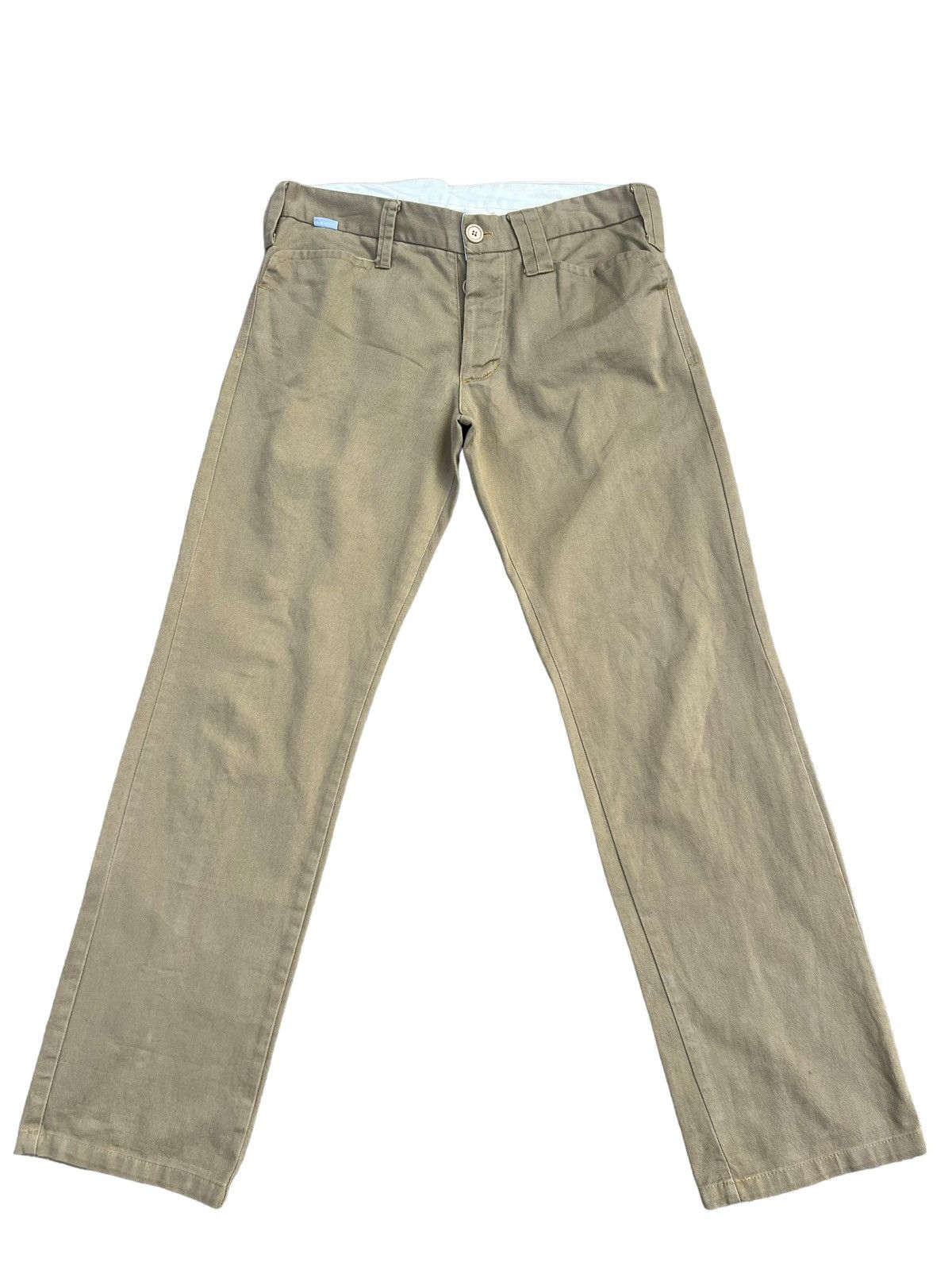 Yarmo YARMO Made in England Cinch Back Khaki Trouser Pant Size US 32 / EU 48 - 1 Thumbnail