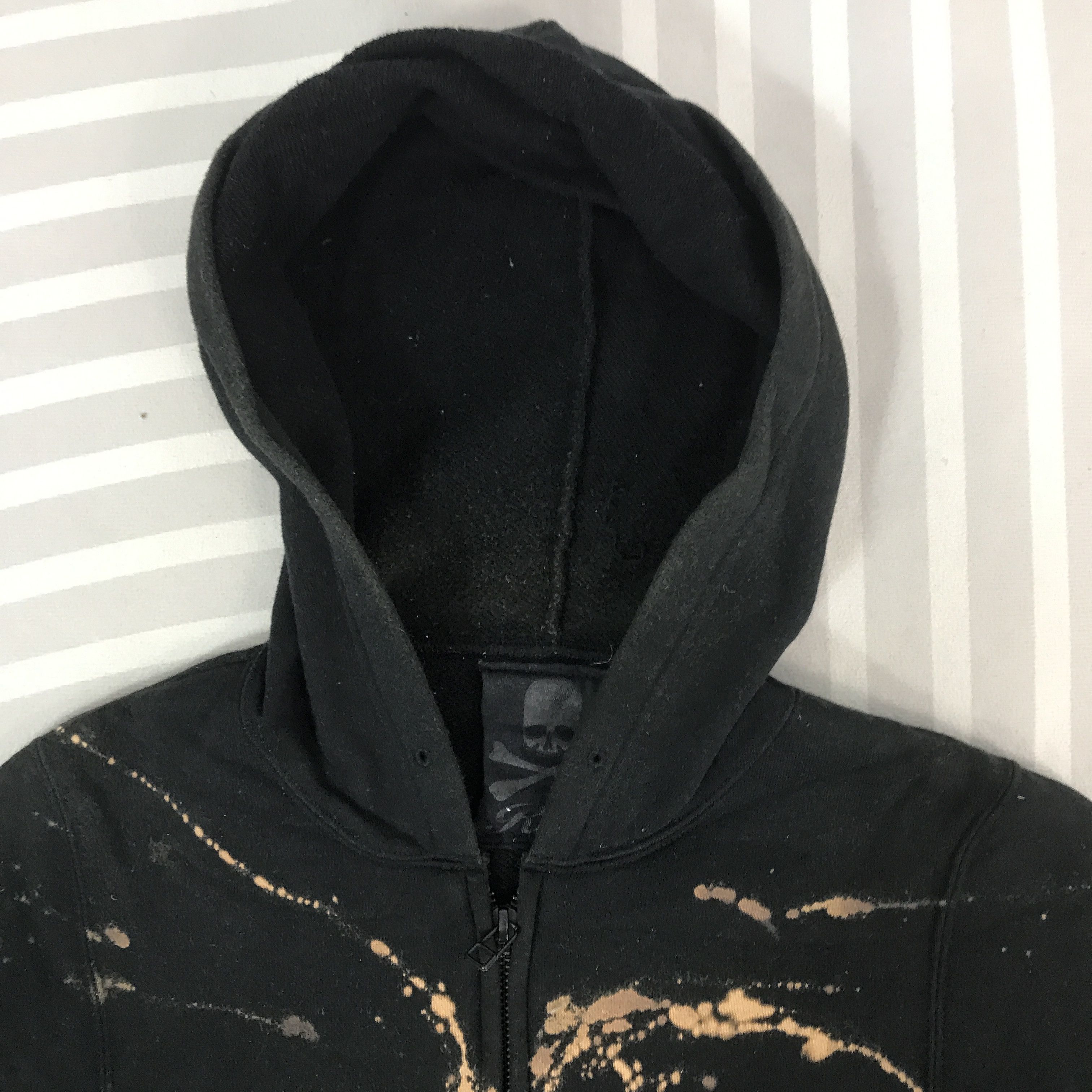 Roen Vintage Roen Acid wash Style Black Skull hoodie Jacket Size US XS / EU 42 / 0 - 8 Thumbnail