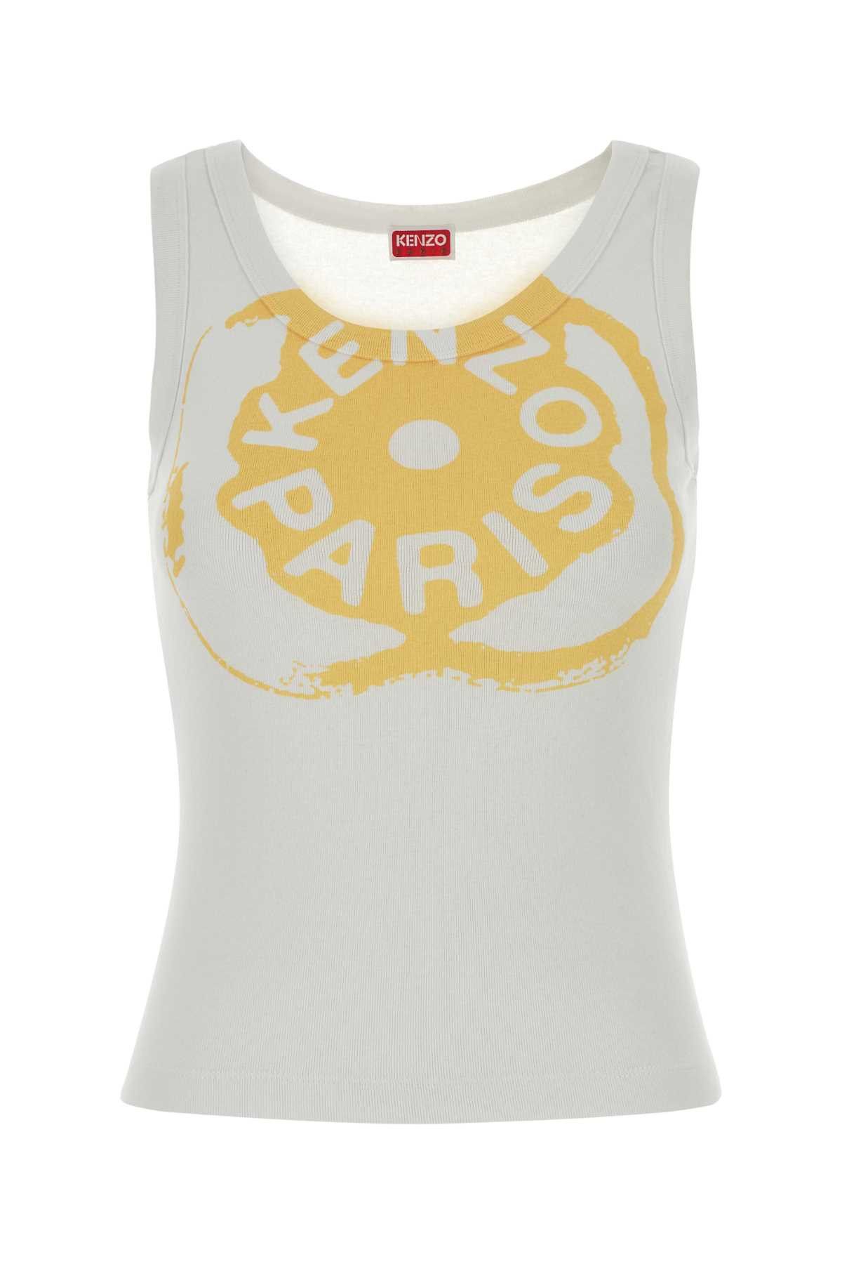 Kenzo White Stretch Cotton Tank Top Size S / US 4 / IT 40 - 1 Thumbnail