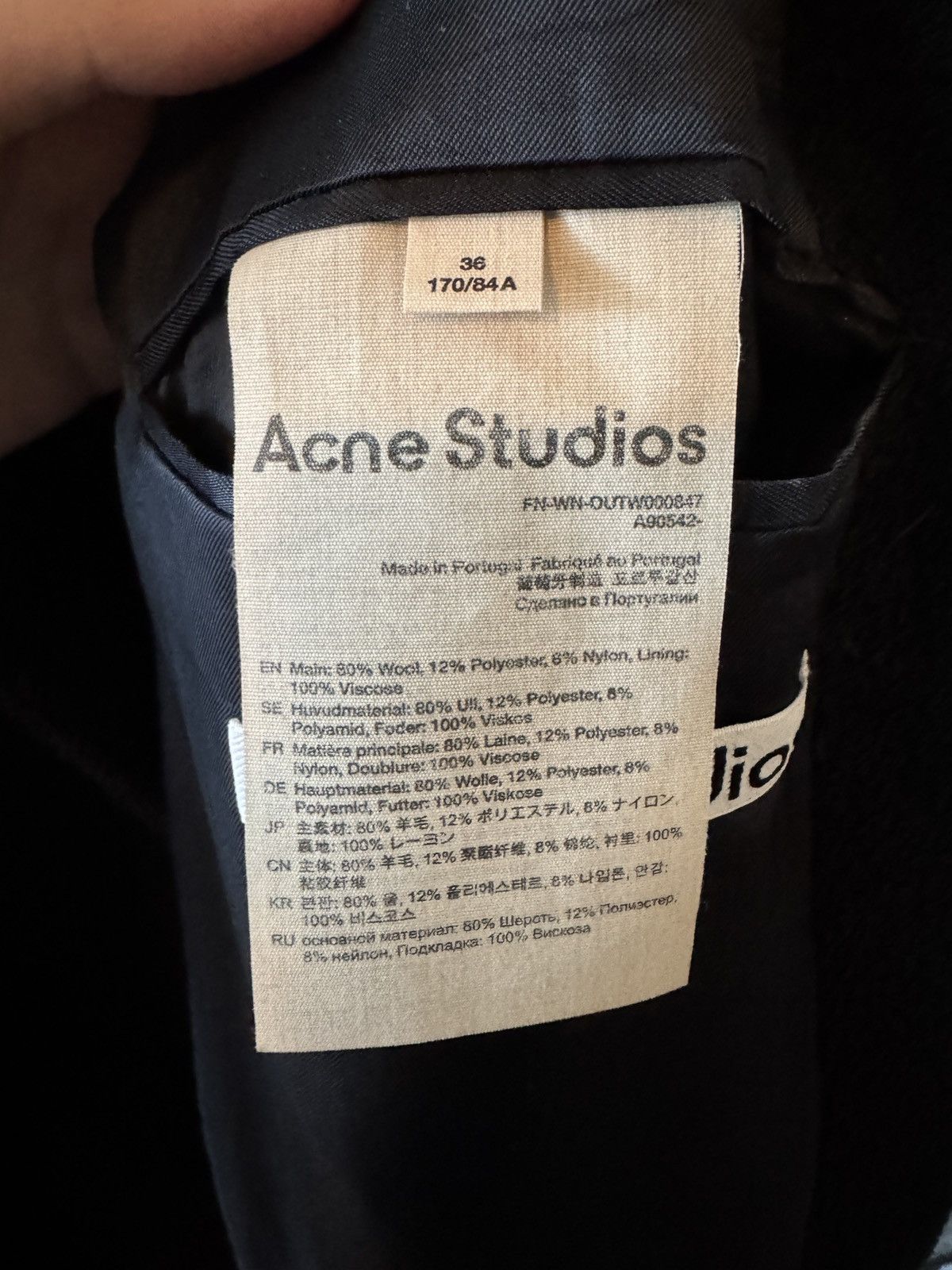 Acne Studios Acne Studios Black Coat Size US M / EU 48-50 / 2 - 3 Thumbnail