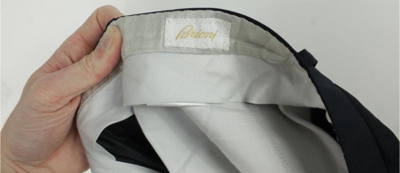 Brioni brioni delta navy wool pleated formal trousers pants Size 42R - 7 Thumbnail