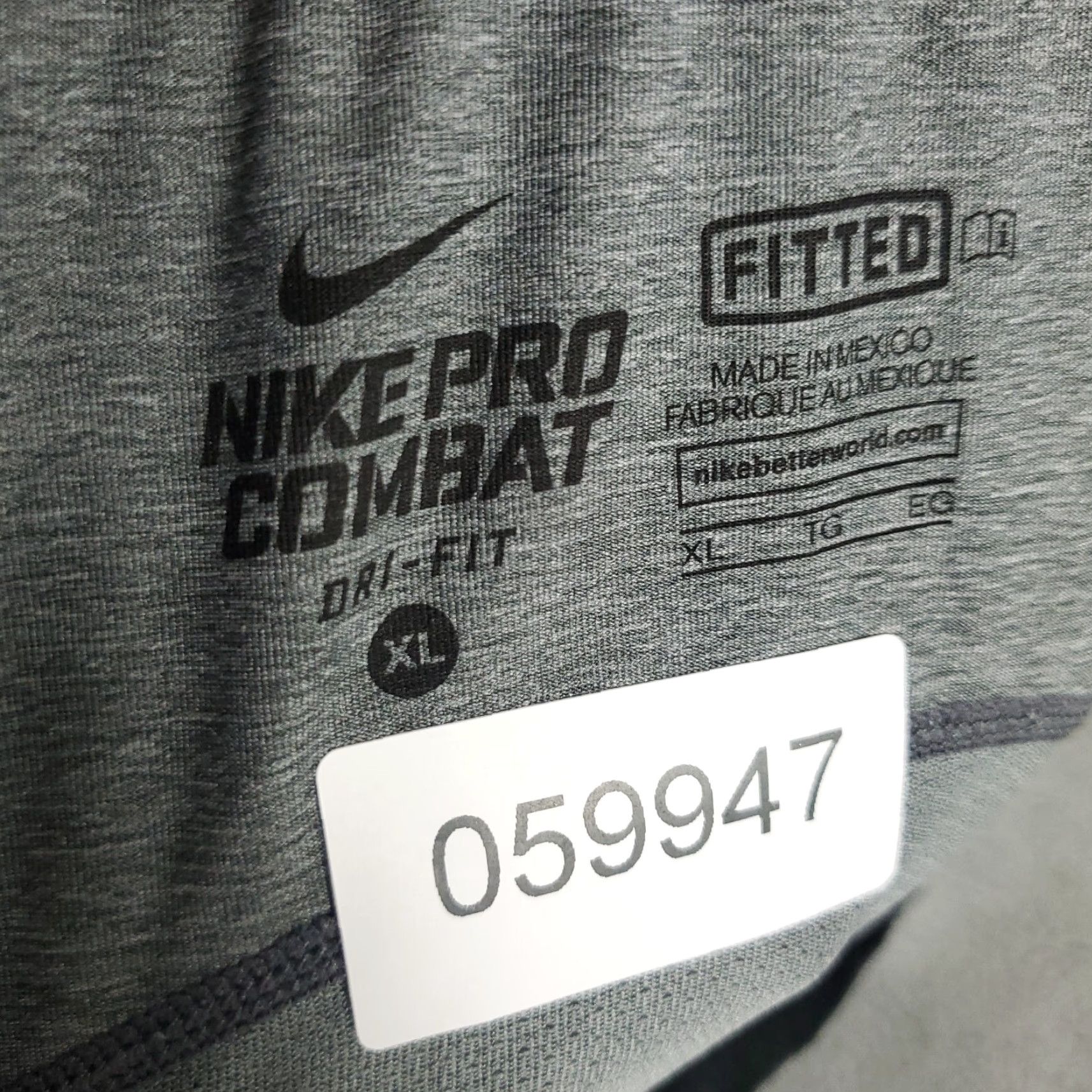 Nike Nike T Shirt Mens XL Gray Nike Pro Combat Swoosh Muscle Gym Training Size US XL / EU 56 / 4 - 8 Thumbnail