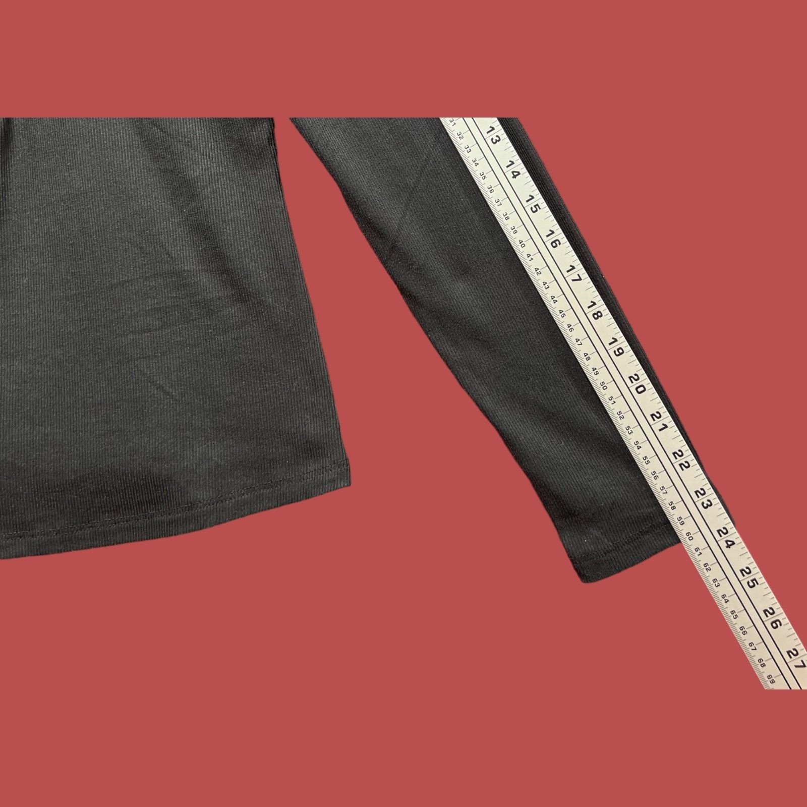 Other Rue + - Women's Fitted Long Sleeve Henley Tee - Black - 1X Size XL / US 12-14 / IT 48-50 - 8 Thumbnail