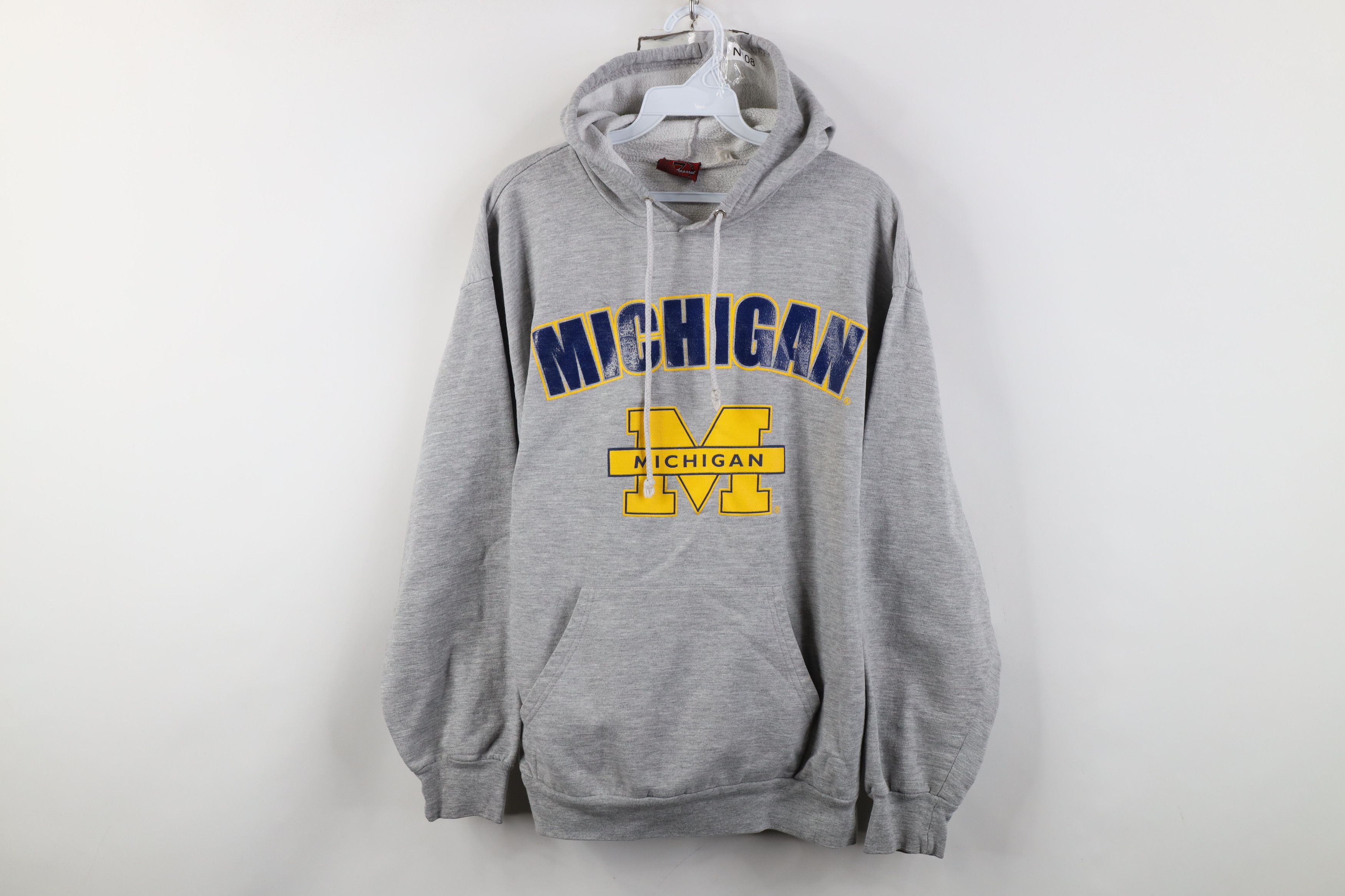 Vintage Vintage 90s University of Michigan Hoodie Sweatshirt Gray Size US S / EU 44-46 / 1 - 1 Thumbnail