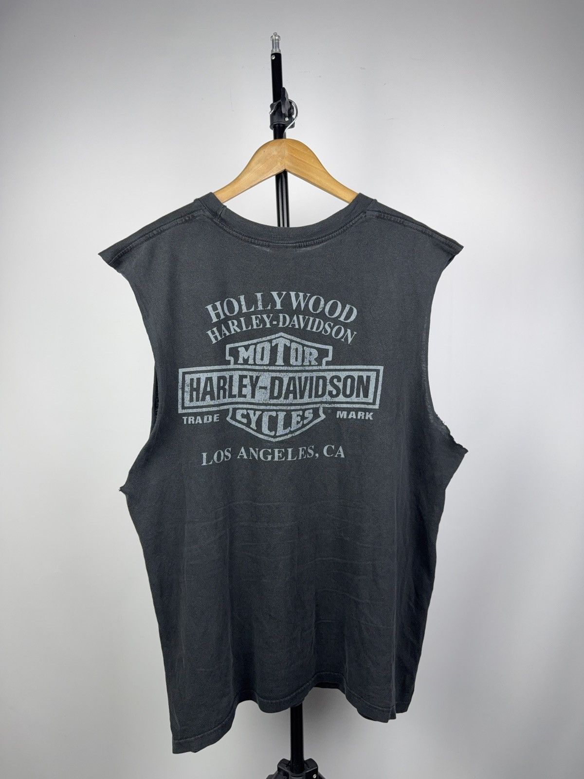 Harley Davidson 00s Harley-Davidson Skull Cutoff Tank Los Angeles VTG Tee Size US L / EU 52-54 / 3 - 9 Thumbnail