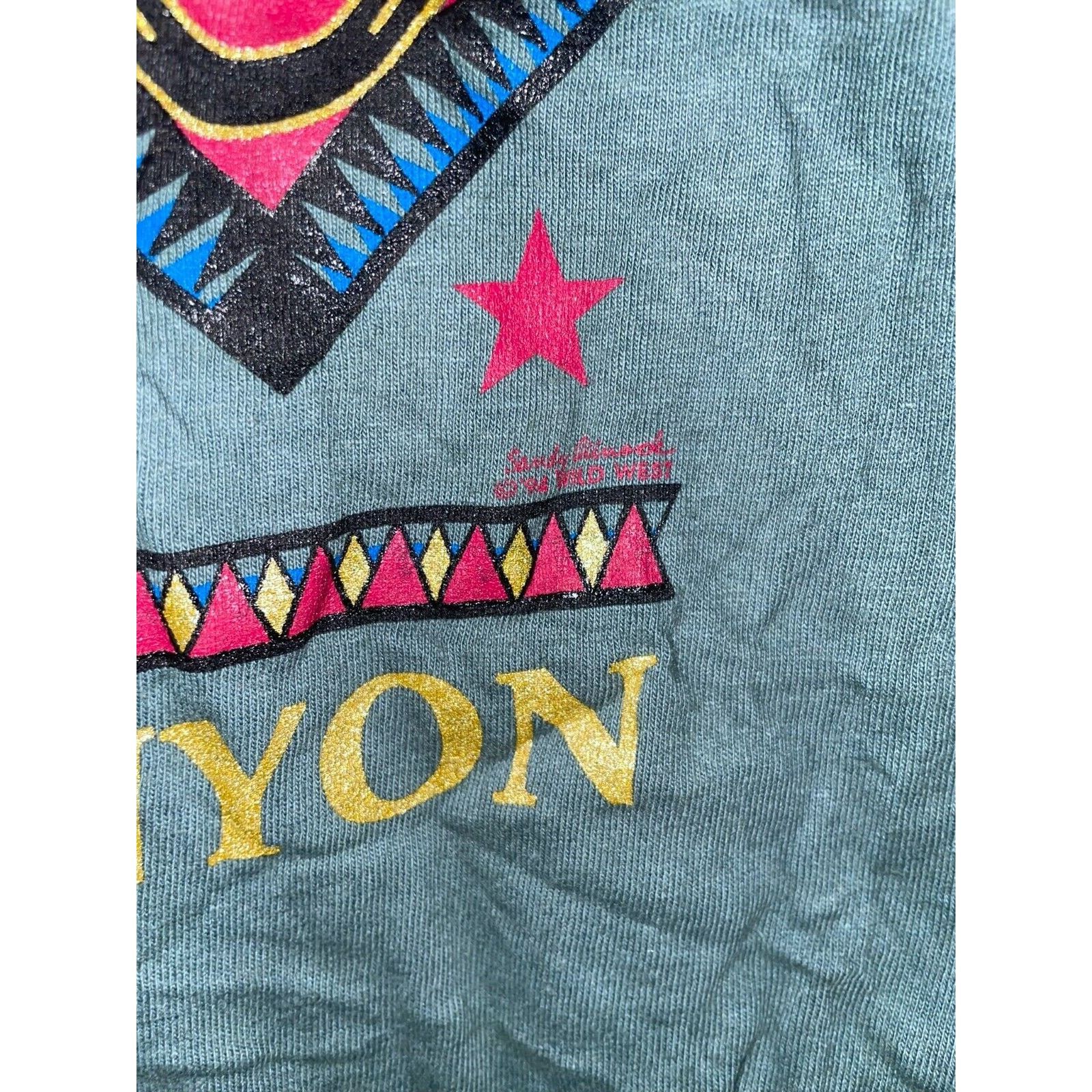 Vintage Vintage Test Print Shirt Grand Canyon Cowboy 90s Tee 90s L Size US L / EU 52-54 / 3 - 7 Thumbnail