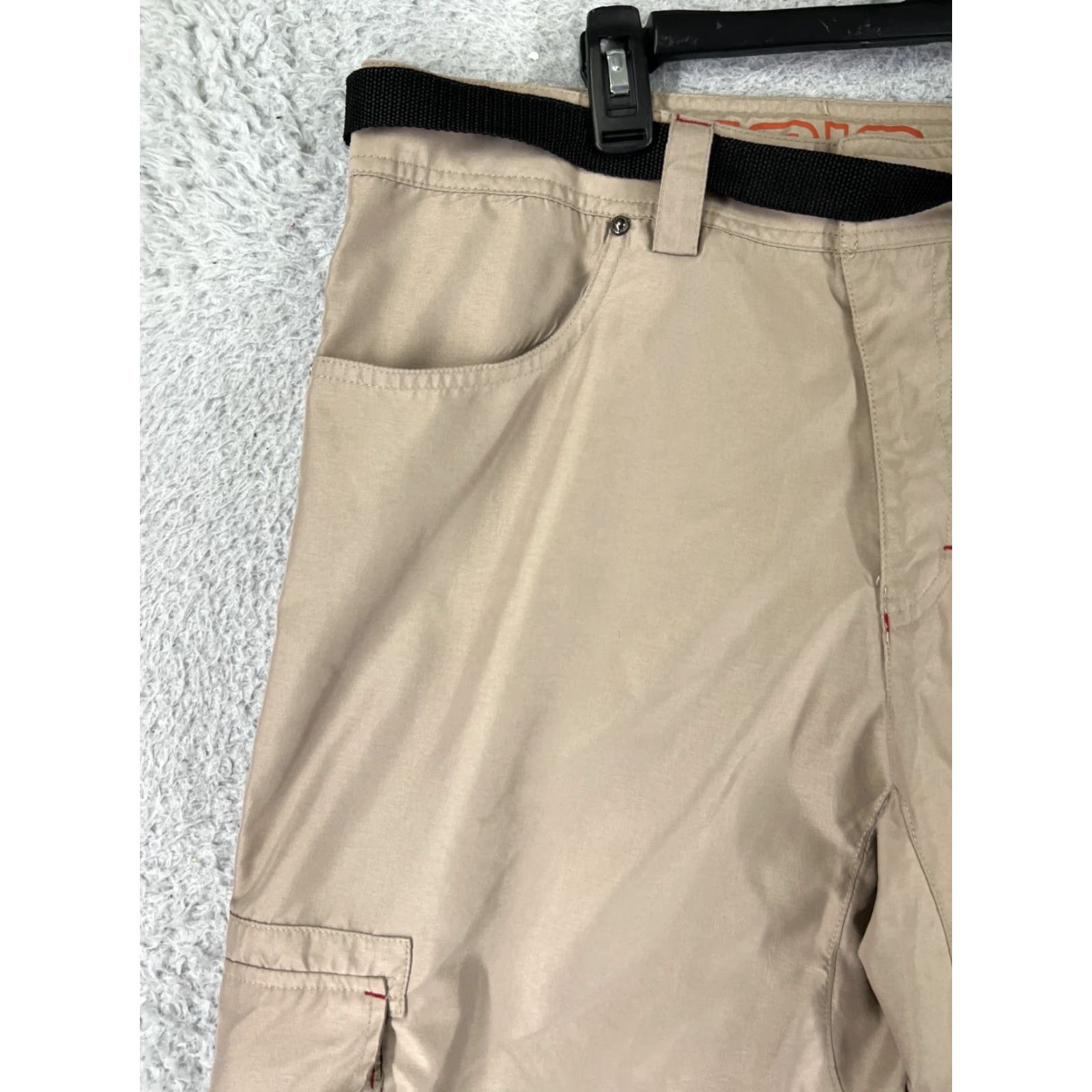 Vintage ZOIC Mens Cargo Shorts Beige XL Canvas Belted Cargo Pocket Casual Outdoors Hiking Camping Fishing Shirt? Size US 36 / EU 52 - 6 Thumbnail