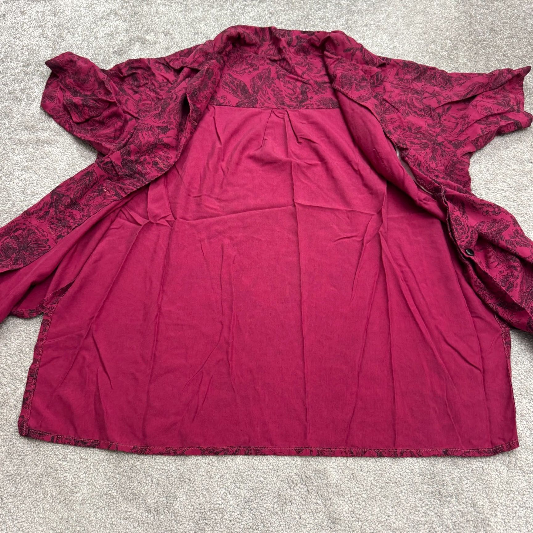 Vintage Unbranded Button-Down Floral Shirt Mens XL Red Short Sleeve Casual Summer Tropical Bohemian Hawaiian Flower Regular Mens Red Shirt Size US XL / EU 56 / 4 - 3 Thumbnail