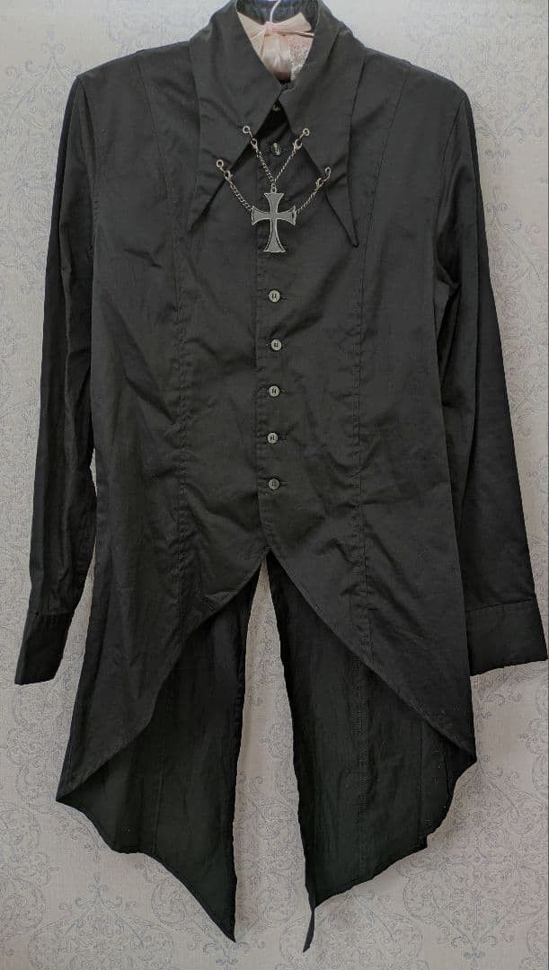 Japanese Brand Black Peace Now Fishtail Button-Up Shirt w/ Custom