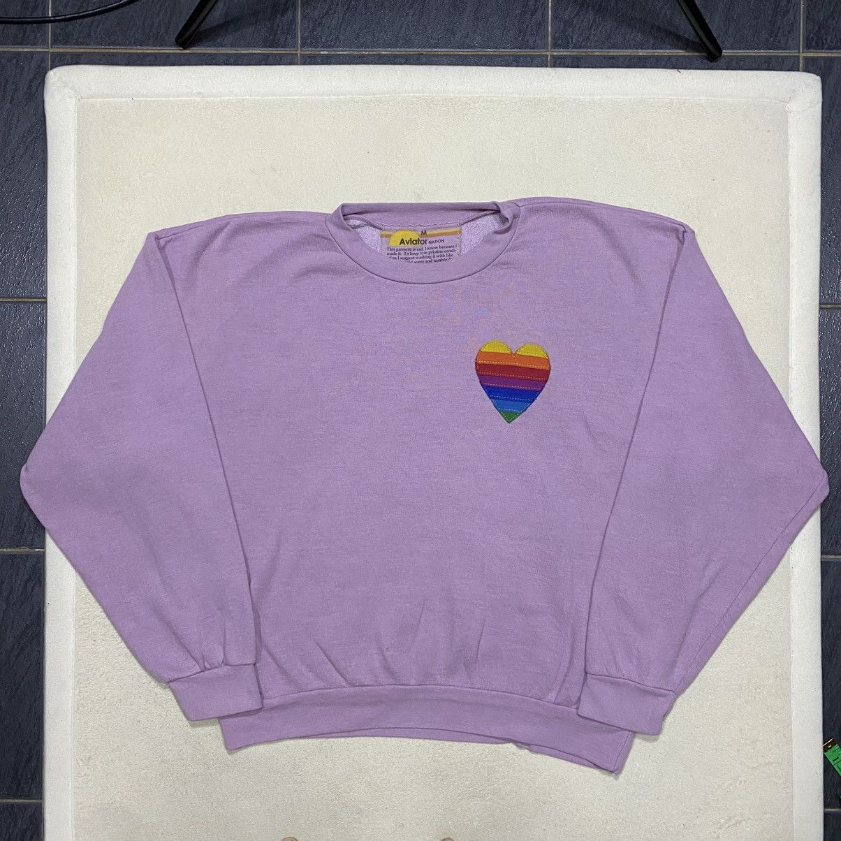 Aviator Nation AVIATOR NATION 5 Stripes Heart Boxy Sweatshirt Size M / US 6-8 / IT 42-44 - 1 Thumbnail