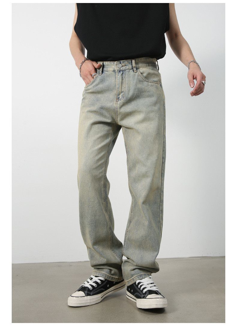 Japanese Brand × Jean Japanese casual versatile trend loose distressed jeans Size US 32 / EU 48 - 1 Thumbnail