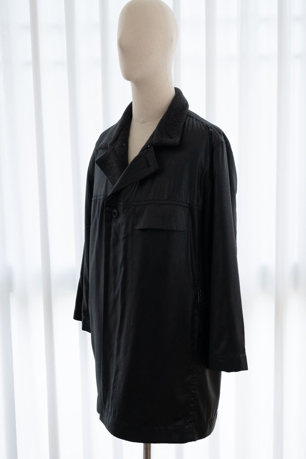 Issey Miyake 1980s Issey Miyake Permanente Faux Leather Jacket Size US XL / EU 56 / 4 - 2 Thumbnail