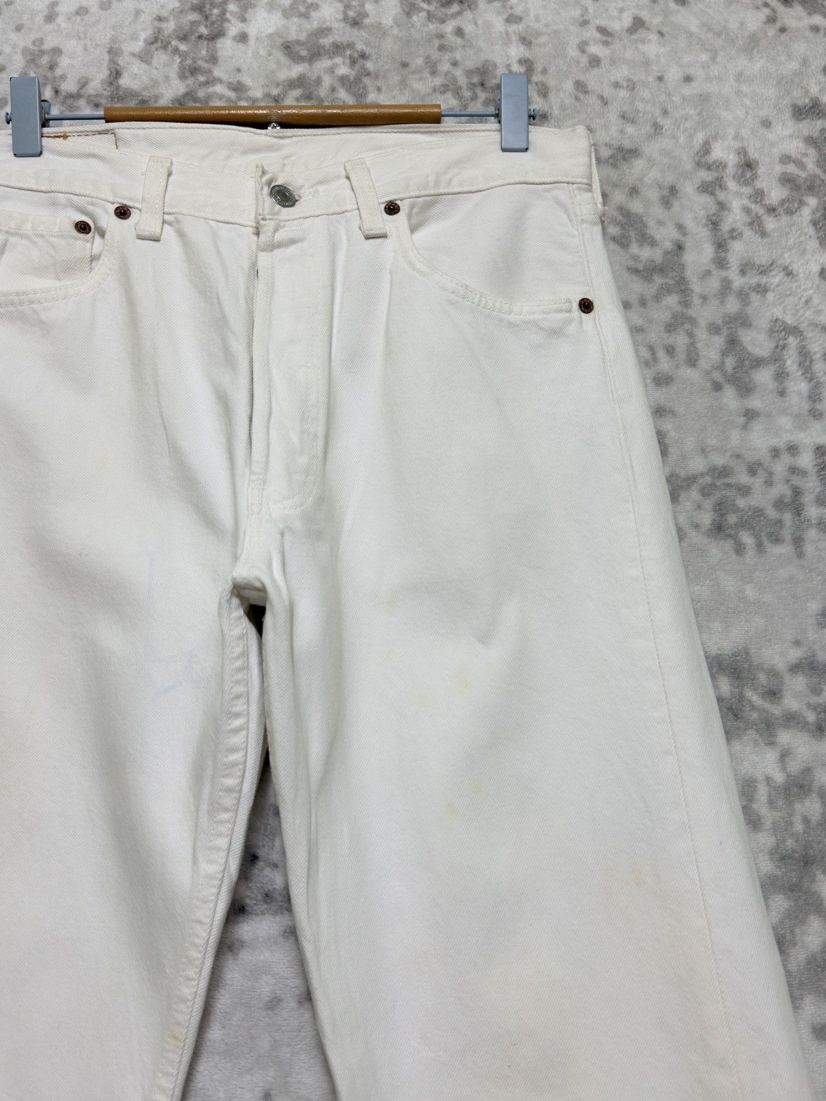Levi's Levi’s 501 Original White Straight Leg Button Fly Denim Size US 31 - 5 Thumbnail